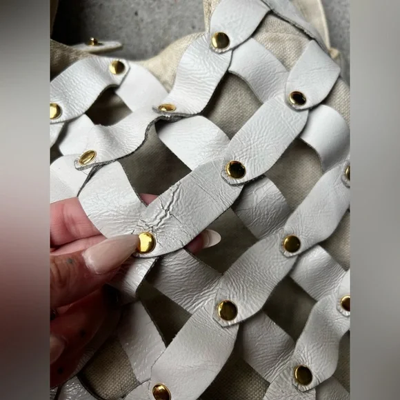 michael kors braided woven shoulder bag - Picture 4 of 5